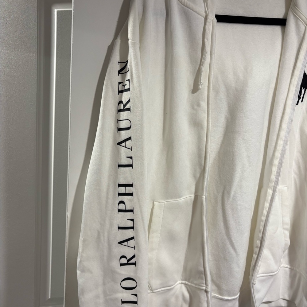 Ralph Lauren White Zip-Up Men's Sweater